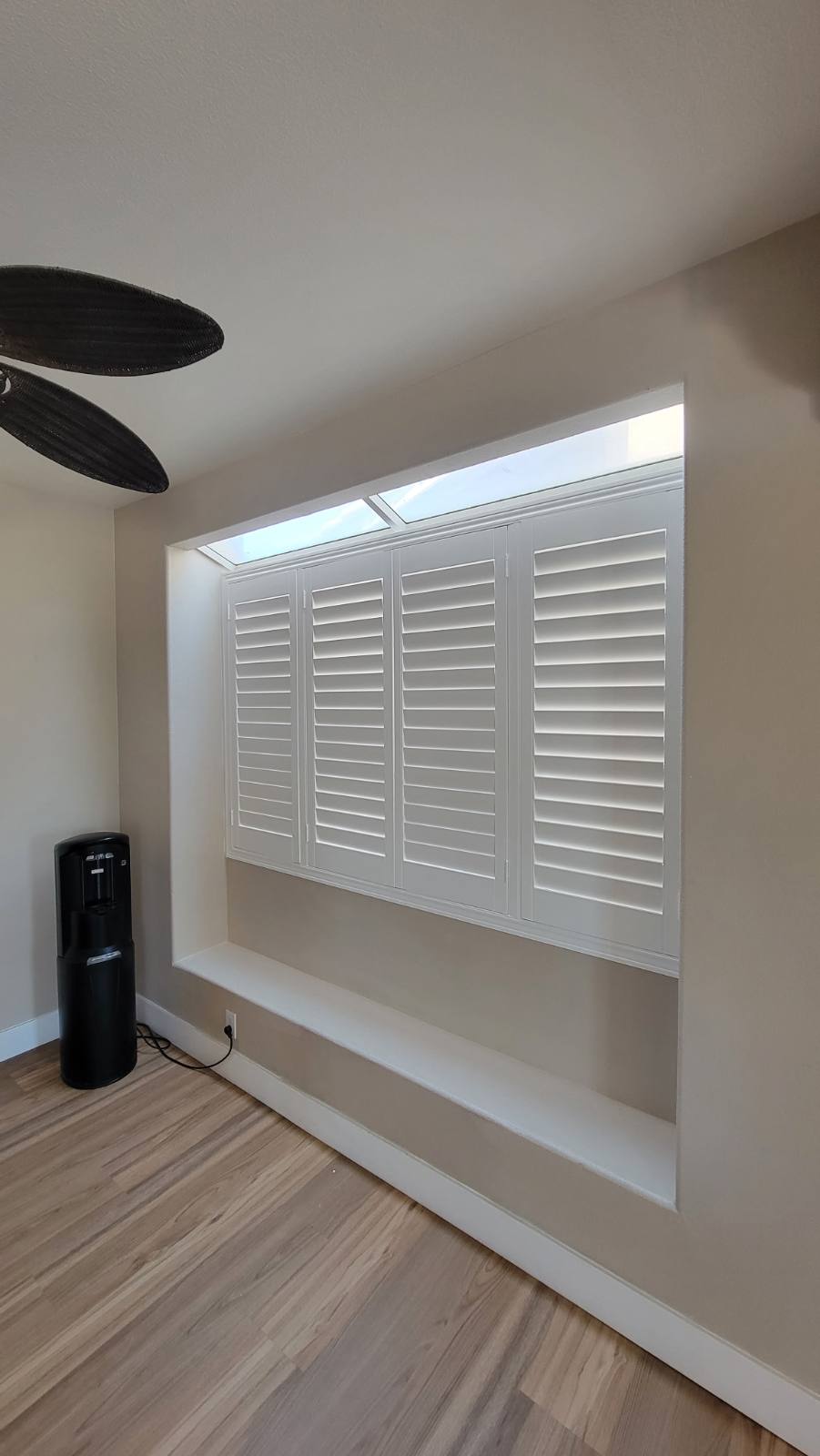 Arched Plantation Shutter Install